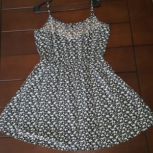 Black and white flower dress